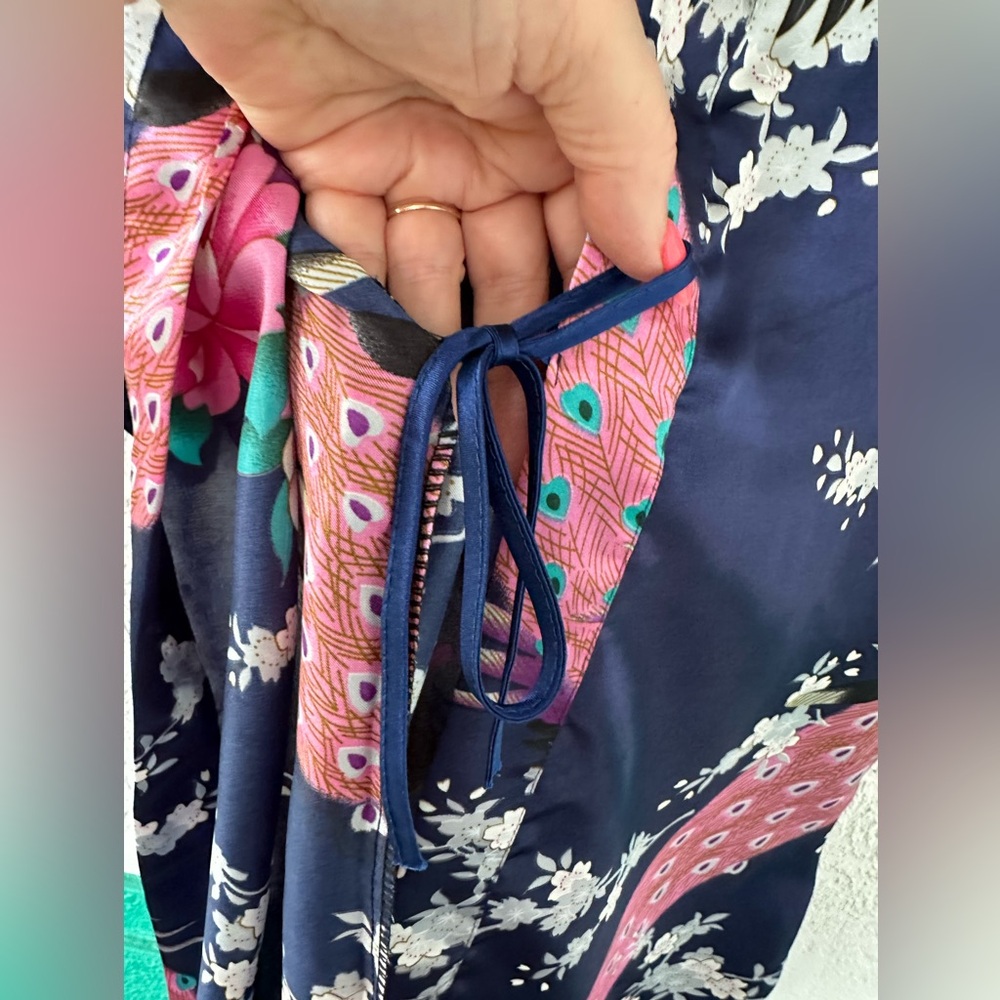 Robe Peacock Floral Blue Small - Picture 6 of 12